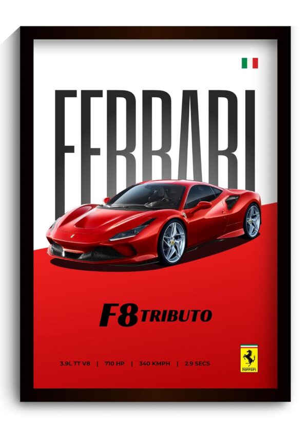 Funk You Store Ferrari Poster | Framed Ferrari F8
